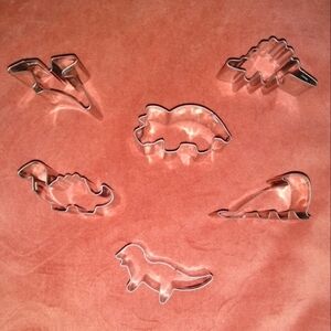 6pc Mini Dinosaurs Cookie Cutters Set Candy Fruit Dinosaur Animal New